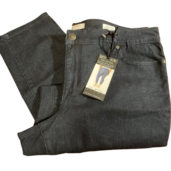 Dark Wash Mid Rise Skinny Ankle Jeans - Picture 1 of 3